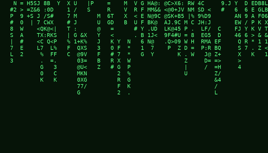 tappty drawing a green digital-rain animation